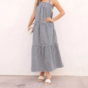 NWT Gingham Maxi Dress